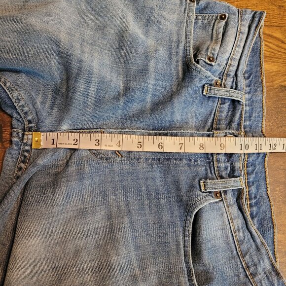 Levi's Jeans 31x32 Measures 30x30 Slim Straight 513 Ripped Medium Light Wash - Picture 9 of 11